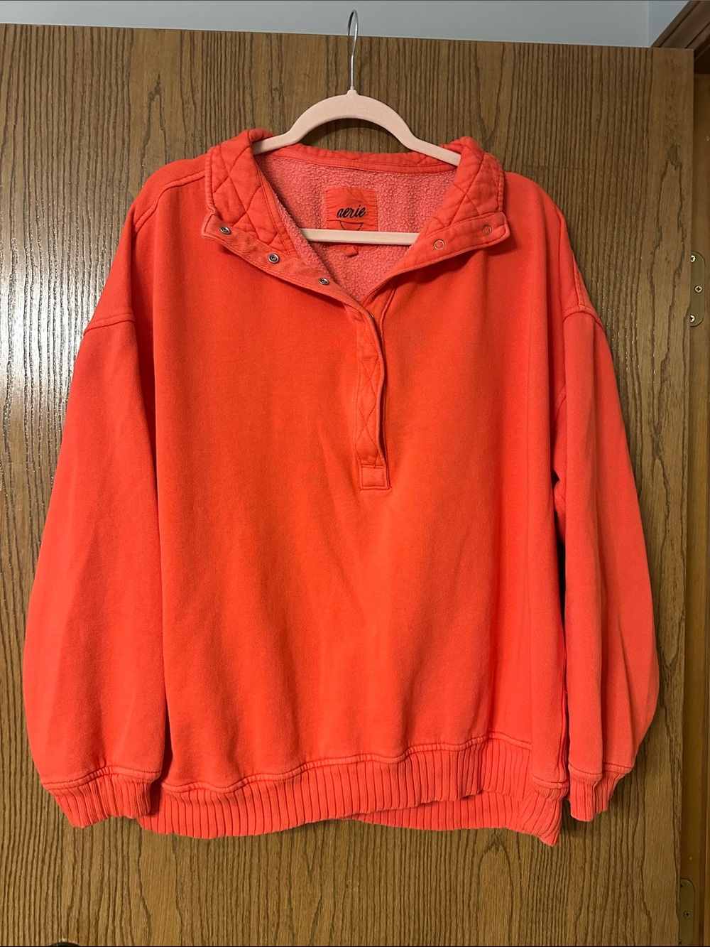 aerie oh Snap Sweatshirt bright red size large